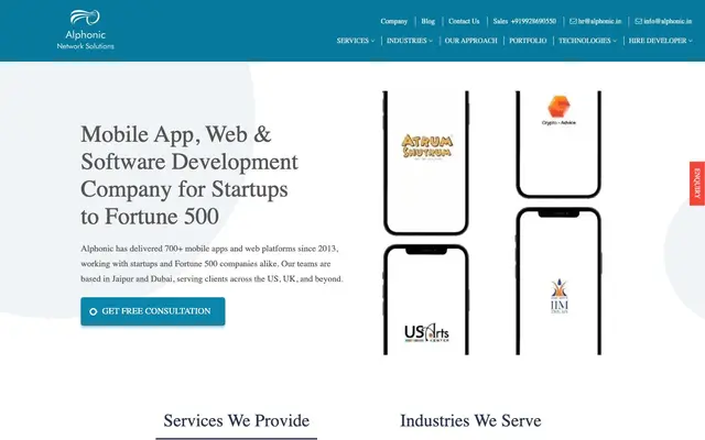 Alphonic Network Solutions Pvt Ltd website