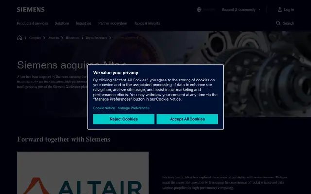 Altair Engineering India (Chennai) website