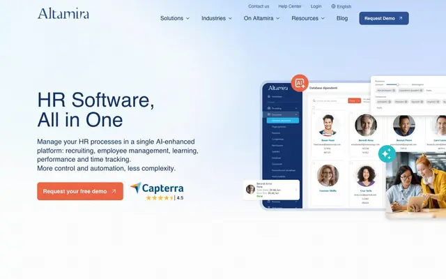 Altamira HR Cloud Solutions website