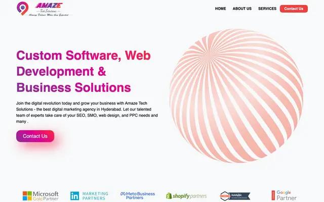 Amaze Tech Solution website