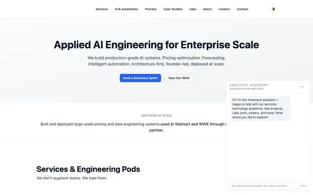 Ameotech Informatics website