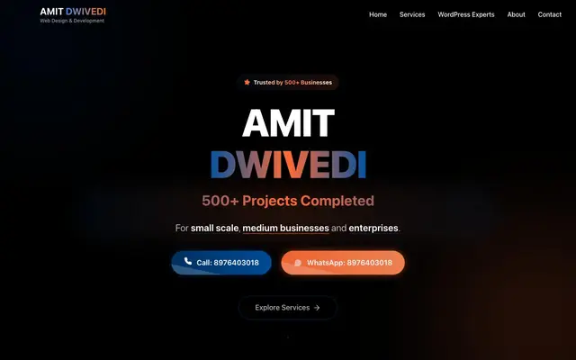 Amit Dwivedi Website Design and Development website