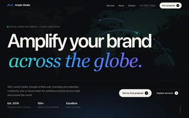 Ample Media Agency website