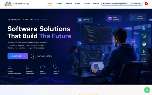 AMP TECHNOLOGY | Software Development Company website