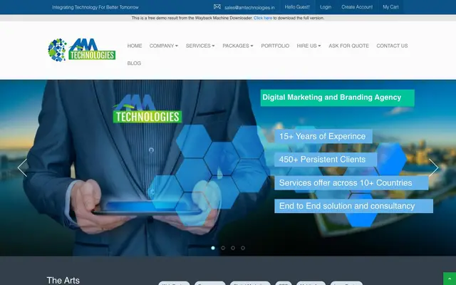 A M Technologies website