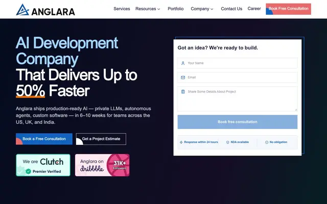 Anglara Digital Solutions LLP website