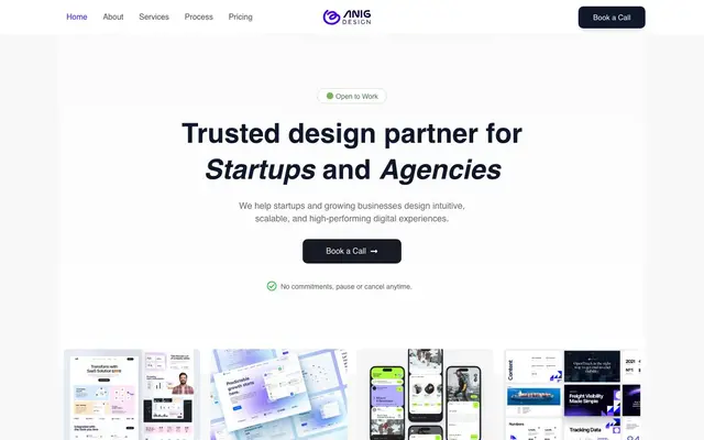 Anig Design Studio - Global UI/UX Design Agency for Startups website