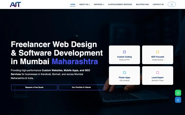 AnkushInfotech website