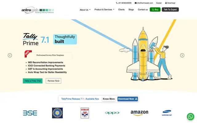 Antraweb Technologies Pvt. Ltd. website