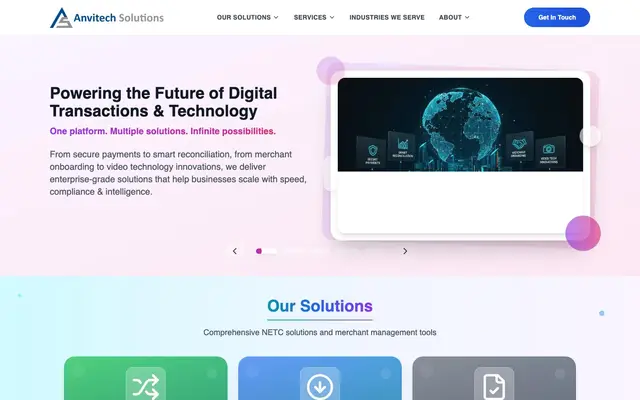 Anvitech Solutions website