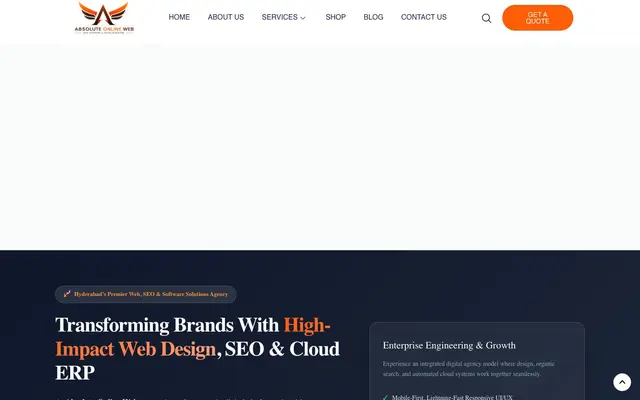 Absolute Online Web website