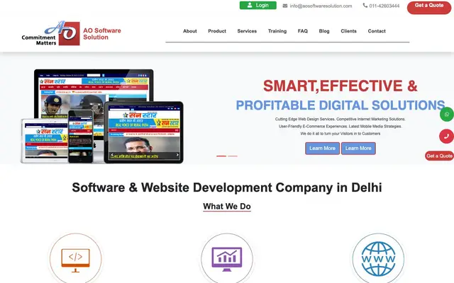 AO Software Solution website