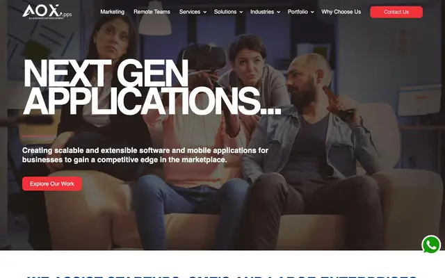 AOX Apps website