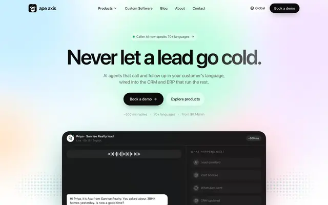 Ape Axis website
