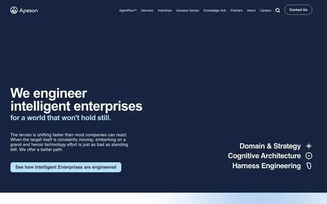 Apexon - Experience, Digital Engineering and Data Solutions website