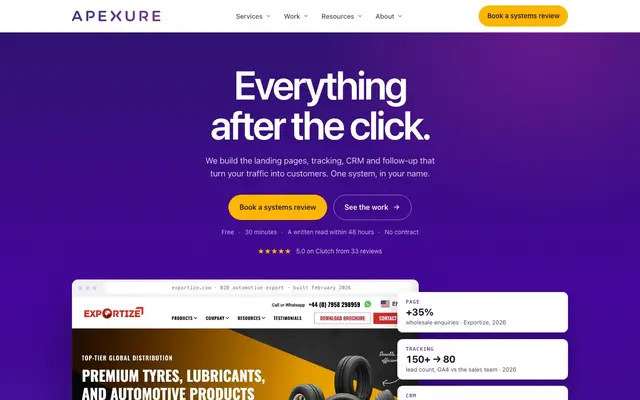 Apexure website