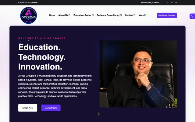 APlus Group Software Research & Development Center website