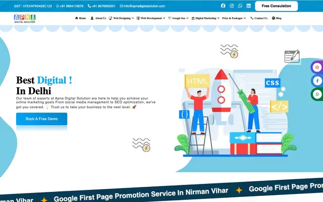 Apna Digital Solution – Website Development & Digital Marketing in Nirman Vihar, Laxmi Nagar, Delhi & Noida NCR website