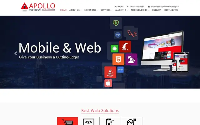 Apollo Web Design website