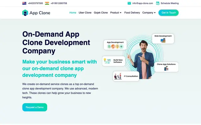 App Clone Solutions website