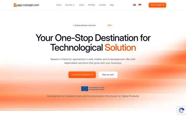 Mobile App Development agency in Berlin - App-concept.com GmbH website