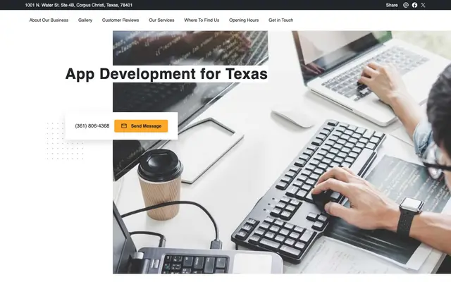 App Development for Texas website