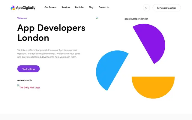AppDigitally App Development Agency website