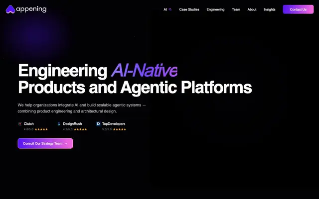 Appening website