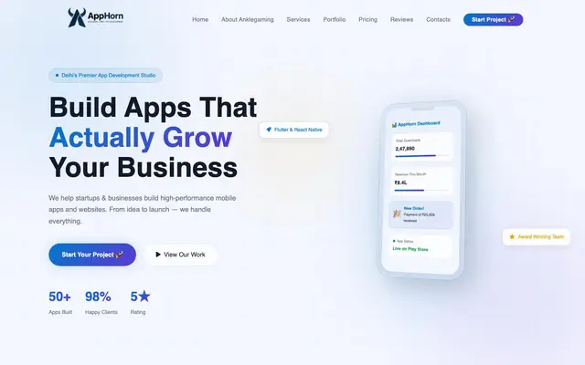 AppHorn - Mobile App Development Company in Delhi | iOS and Web App Development Company in Delhi NCR website