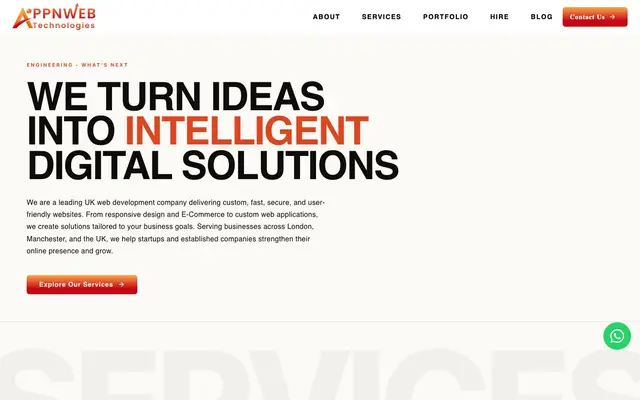 APPNWEB Technologies website