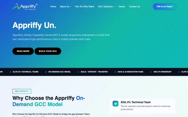 Appriffy - Nano GCC For Data & AI In India website