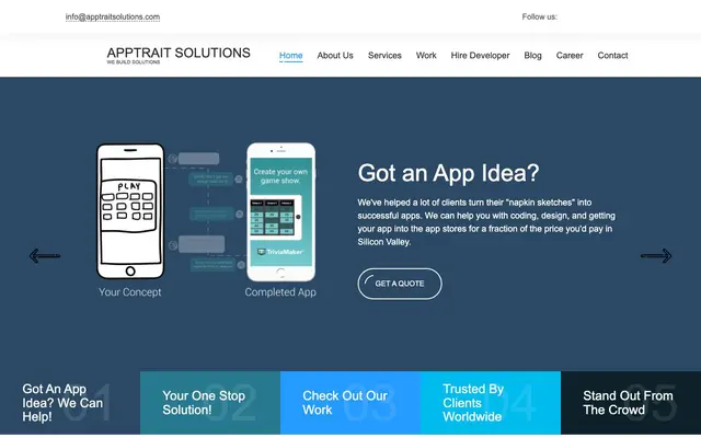 AppTrait Solutions - Your App Development Partner website