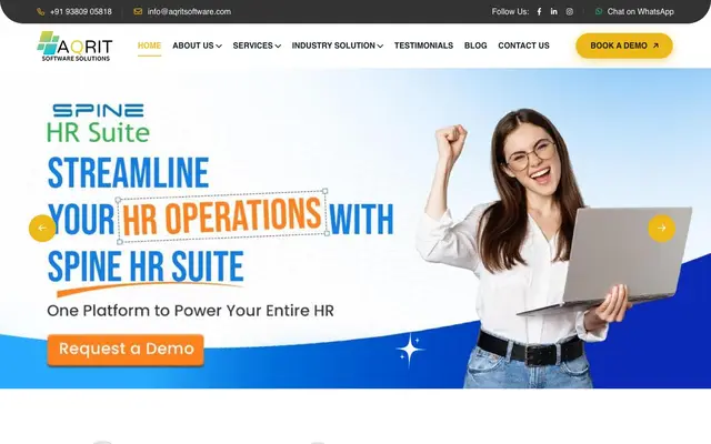 Aqrit Software Pvt Ltd website