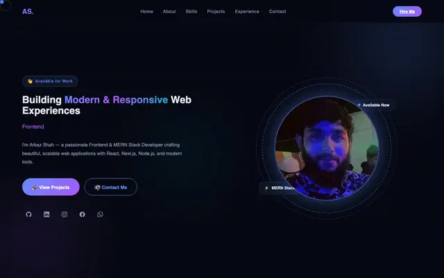 Arbaz Shah Freelance Web Developer Mumbai website