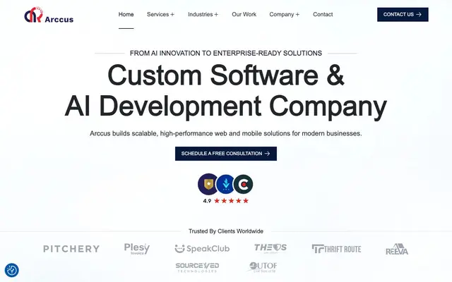 Arccus Inc. website