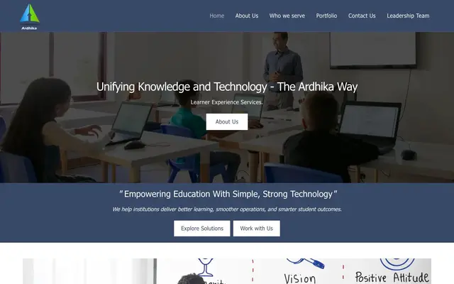 Ardhika Software Technologies Pvt. Ltd. website