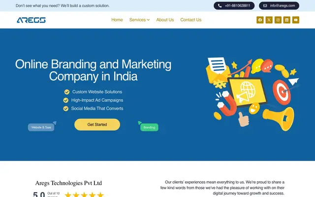 Aregs Technologies website