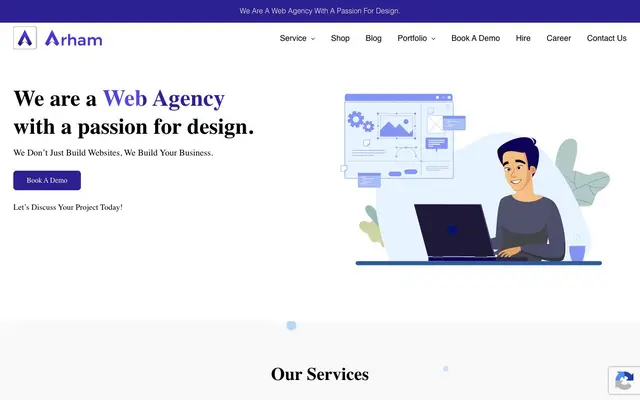 Arham Web Works website