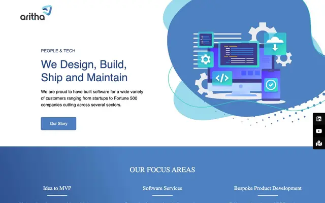 Aritha Consulting Services Pvt Ltd. website