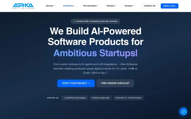 ARKA Softwares website