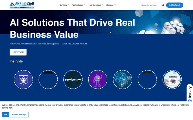 ARK Infosoft website