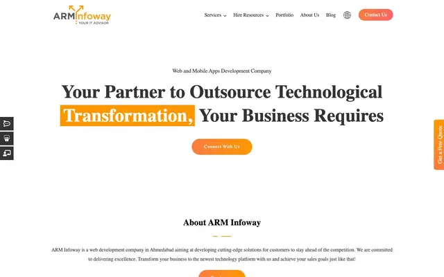 ARM Infoway - Website Design & Development | Mobile App development | Digital Marketing Service in Ahmedabad website
