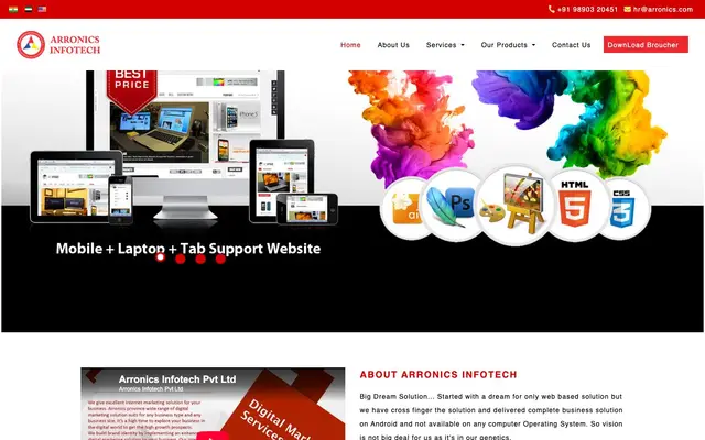 ARRONICS INFOTECH PVT. LTD. - ERP Solution Provider| Digital Marketing | Mobile App Development website