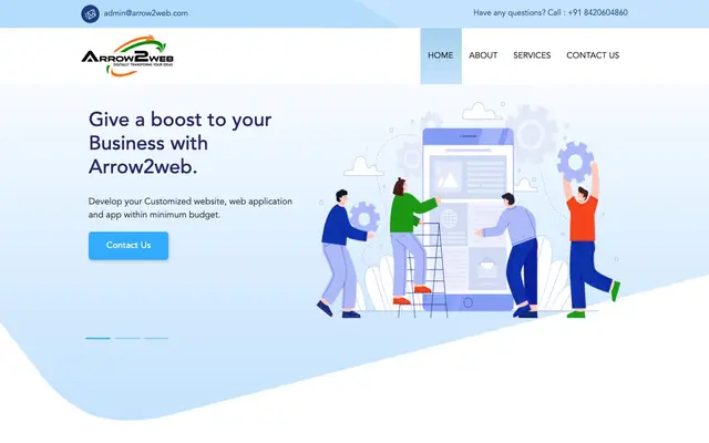 Arrow2web Technologies Pvt Ltd website