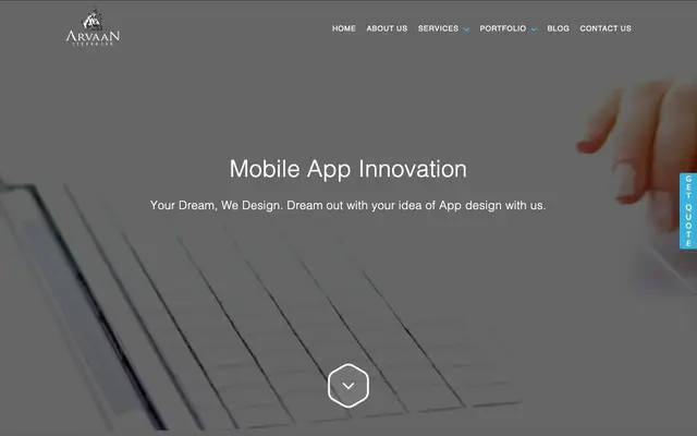 Arvaan Technolab website