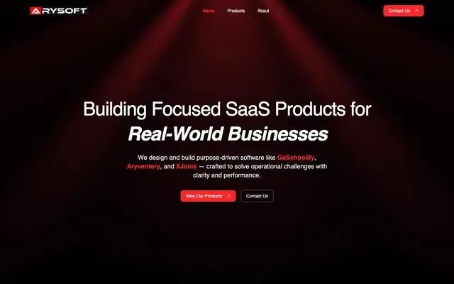 Arysoft Global Services Private Limited website