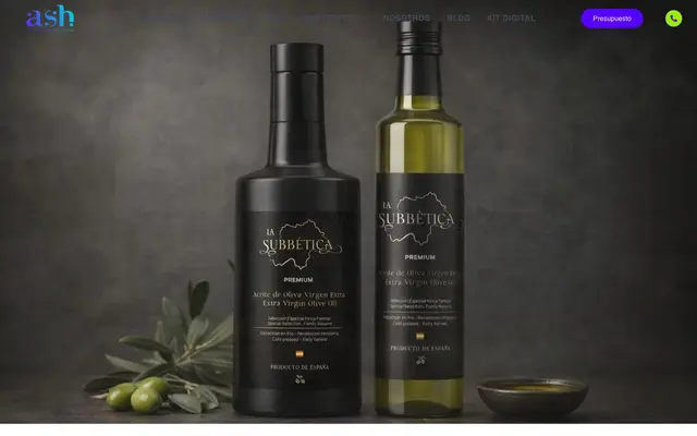 ASH - Agencia de Branding, Packaging & Web website