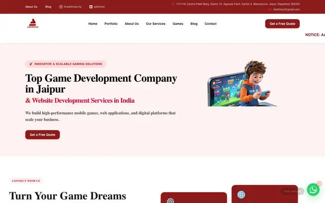 Ashtrinox website