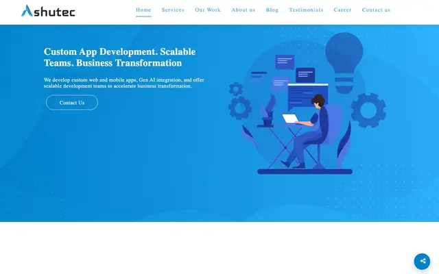 Ashutec Solutions Pvt Ltd website