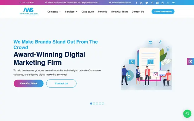Asia Web Solution website